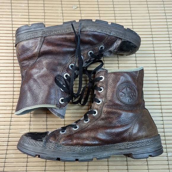 Converse Brown and Black High-Top Sneakers - Picture 7 of 10